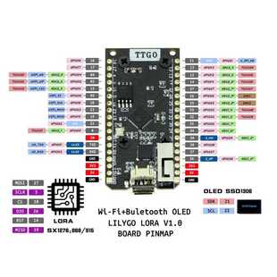? TTGO 2Pcs LORA32 V1.0 868/915MHz ESP32 LoRa OLED 0.96 Inch