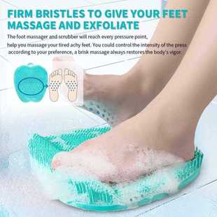Shower Foot Scrubber Massager Cleaner, Acupressure Mat with
