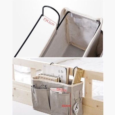 Bedside Storage Hanging Pocket Storage Bag Bed Table Shelf
