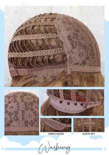 Ombre Red Brown Orange Copper Highlight Synthetic Wigs Women