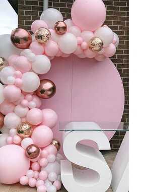115pcs Balloon Arch Garland Rose Gold Chorme Metallic Balloo