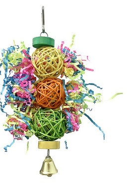 3Pcs/lot Bird Toy Set For Parrot Shredder Foraging Assorted