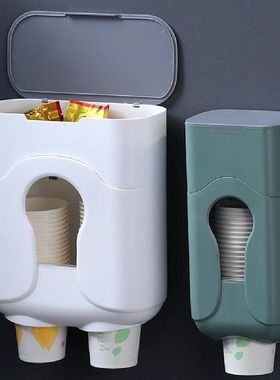 1 Set Attractive Cup Container Wall Mount Not Easy Deformed