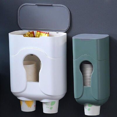 1 Set Attractive Cup Container Wall Mount Not Easy Deformed