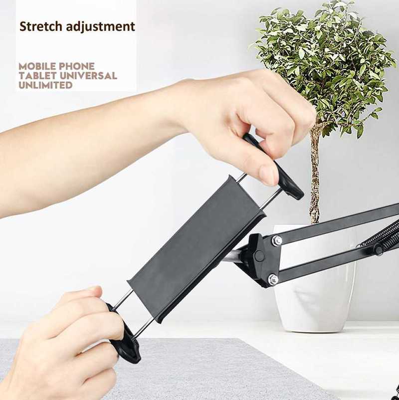 175cm Liftable Foldable Arm Floor Tablet Phone Stand Holder
