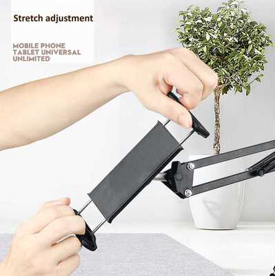 175cm Liftable Foldable Arm Floor Tablet Phone Stand Holder