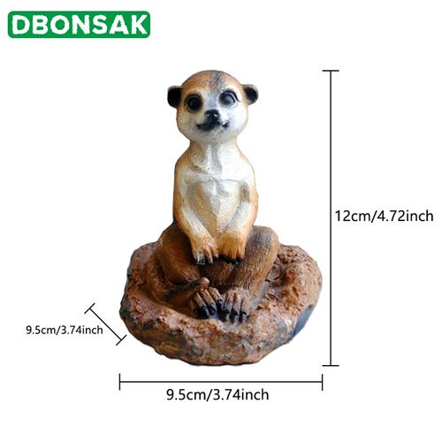 Mini Resin Small Meerkat Sculpture Simulation Mongoose Ornat