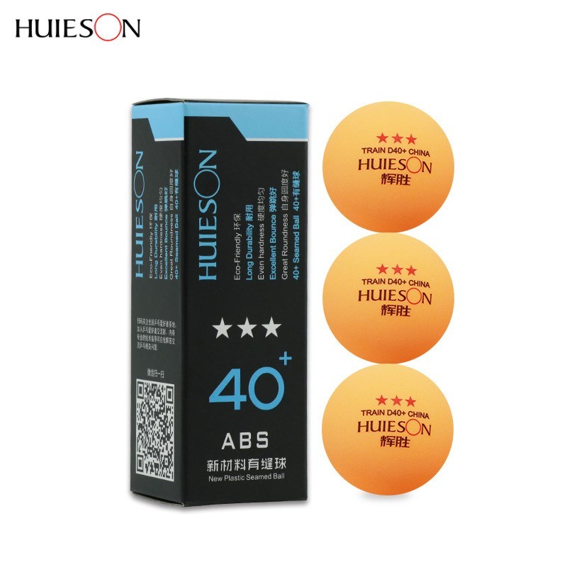 3pcs/pack Huieson Professional Plastic Ping Pong 40+mm 3 St-封面