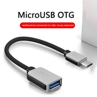 Nylon Braided Cable USB 3.1 Type C Male to USB Female Data