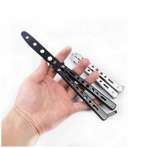 Newest Black Metal Practice Butterfly Balisong Trainer