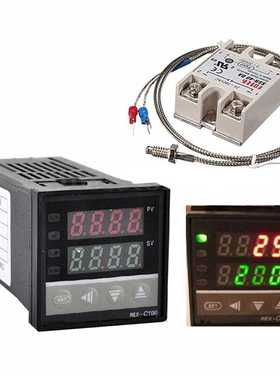 Digital 220V PID REX-C100 Temperature Instrut Controller + m