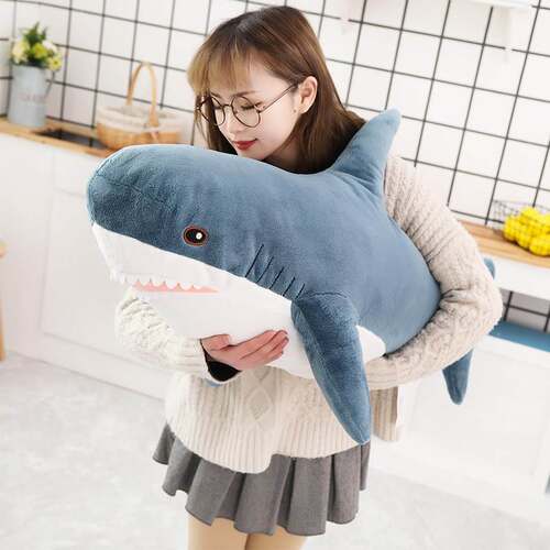 15-140cm Giant Shark Plush Toy Soft Stuffed Speelgoed Animal