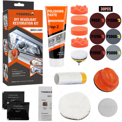Visbella Headlight Restoration System Repair Kit DIY Headlam