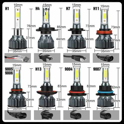 Mini Car Headlight H1 H4 H7 LED Bulb H8 H11 9005 HB3 9006 HB