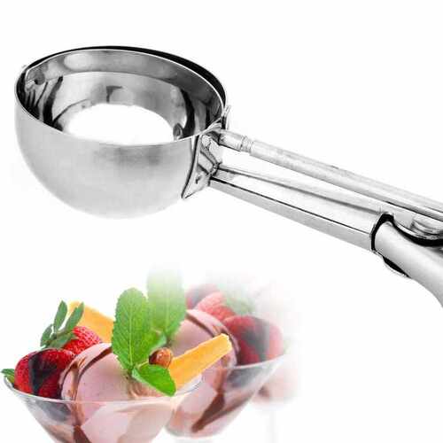 Ice Cream Scoop 4,5,6cm Stainless Steel With Trigger Cookie