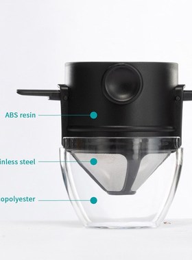 Travel Stainless Steel Coffee Filter Dripper Cone Pour Over