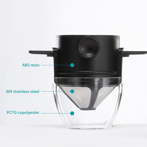 Travel Stainless Steel Coffee Filter Dripper Cone Pour Over