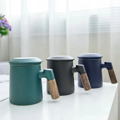 Vintage Ceramic Coffee Mug Tumbler Rust Glaze Tea Milk Beer