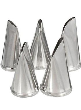 5Pcs 304 Stainless Steel Craft Flower Rose Icing Piping Nozz
