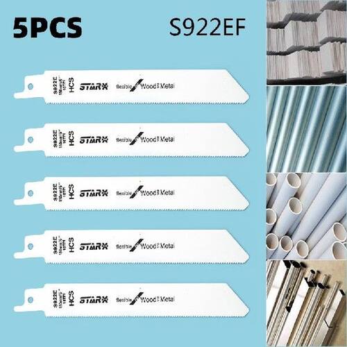 5pcs 150mm S922EF Reciprocating Saw Blade Cutter Tool Set
