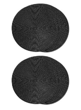 Round Braided Placemats Set Of 12 Table Mats For Dining
