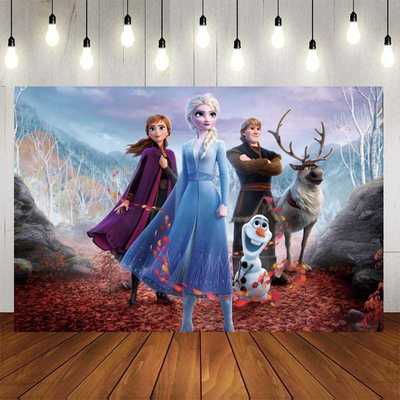 New 120*80cm Disney Frozen Cartoon Background Birthday Part