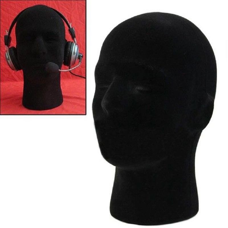 Brand New 2019 Male Black Polystyrene Styrofoam Foam Head