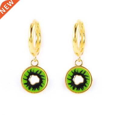 Aide 925 Sterling Silver Colored Enamel Fruit Pendant Dangle