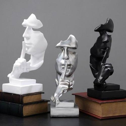 Resin Silence Is Golden Abstract Modern Statue Sculpture