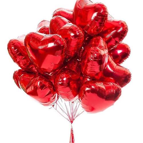 10pcs Multi Rose Gold Heart Foil Balloons Helium Balloon Bi