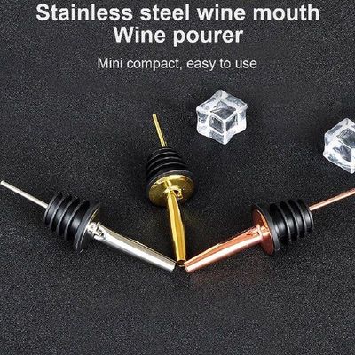 New Stainless Steel 6Pcs Wine Liquor Pourer Wine Bottle
