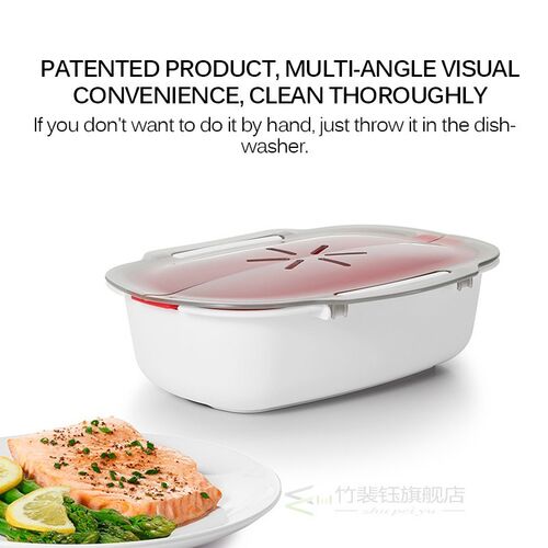 Healthy Microwave Steamer Basket Boxes Safe Food Shelf Cookw