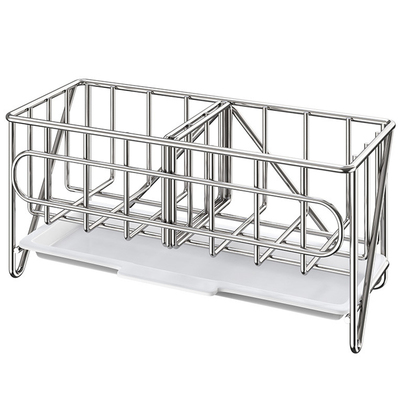 Sink Caddy Organizer Countertop Sponge Brush Soap Holder wit