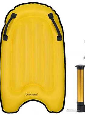 Surfing Body Board with Portable Pump Inflatable Pool Float