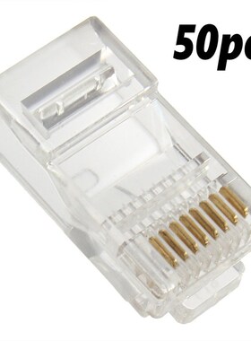 Cat6 RJ45 Connector 8P8C Modular Ethernet Cable Head Plug Ca