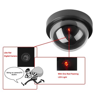 Fake Surveillance Cameras Dummy Security Dome Simulatio