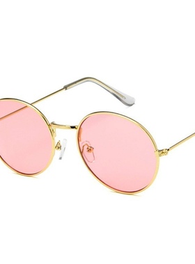 .2020 Retro Round Yellow Sunglasses Women Brand Designer Sun