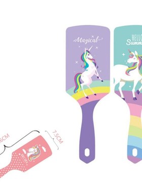 Hair-Brush Comb-Shower Unicorn Detangle Anti-Static Cute Mas