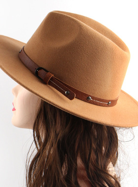 Fedora hat features men's hats ladies felt jazz ring