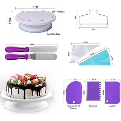 137 Pcs/set Cake Turntable Cake Decorating Tools Kit Rotary