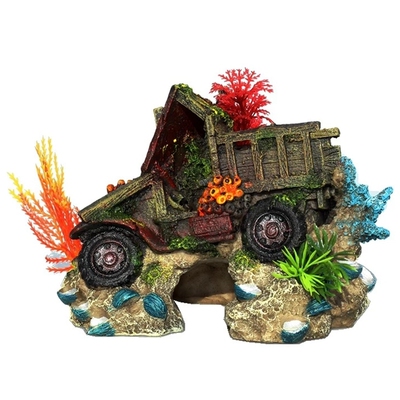 Aquarium Shell Truck Wreck Coral Reef Decoration Ornaments F
