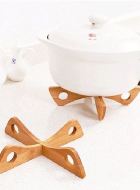 Heat Insulation Pads Bamboo Pot Spoon Rests Holder Cteative
