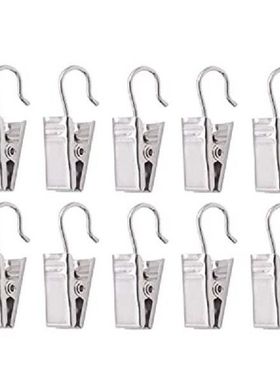 K1MF 10 Buah/Set Klip Tirai Kait Klip Bulldog Klip Lampu