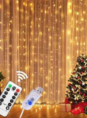 Curtain Garland-Lights Wedding-Decor Christmas Party Garden