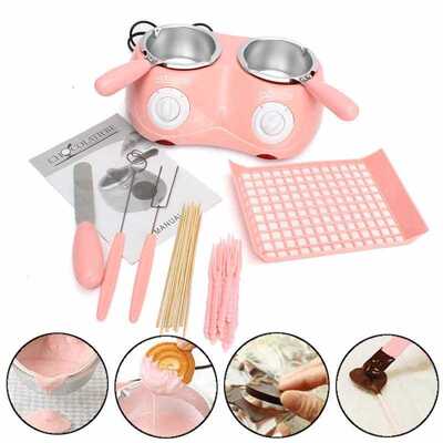 Wax Heater Chocolate Melter Electric Warming Fondue Set Aut