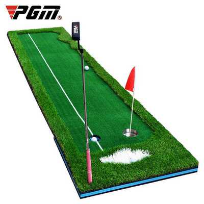 Portable 3m Indoor Golf Putting Green Swing Trainer Set Putt