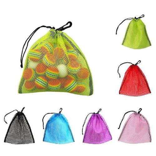 Lightweight Nylon Mesh Nets Bag Pouch Golf Tennis 30 Balls C