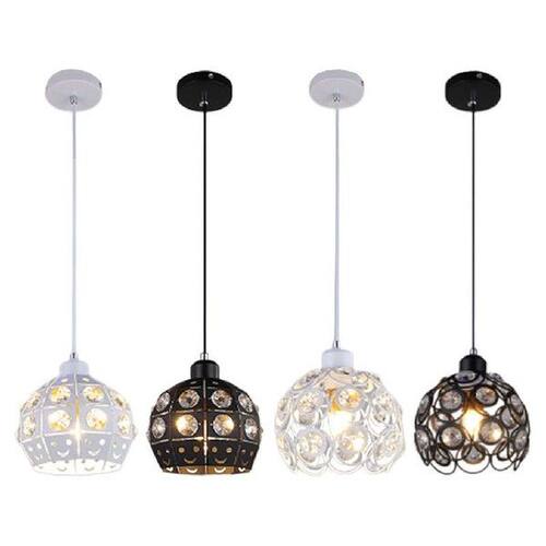 Crystal LED Pendant Light, E27 Chandelier Kitchen Vintage Ce