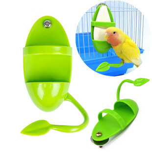 Plastic Parrot Food Feeder Fun Bird Cage Feeder Parrot