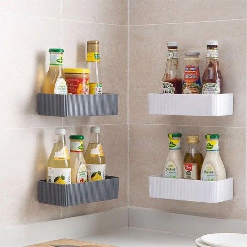 kitchen Bathroom Shelf Adhesive Badkamer Rek Storage Rack